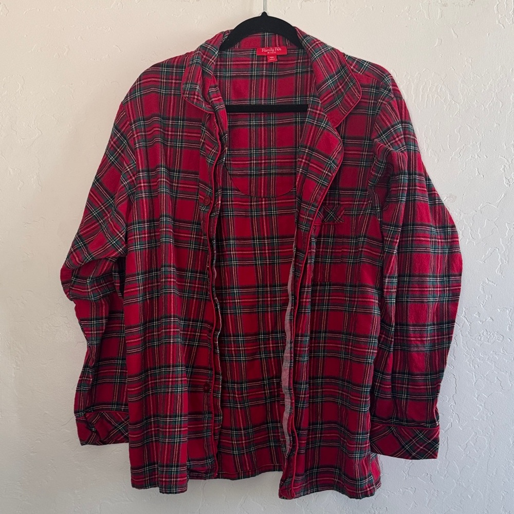 Family Pajamas Red Plaid Men's Jacket